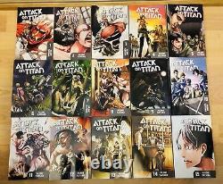 ATTACK ON TITAN 1-15 Manga Set Collection Complete Run Volumes ENGLISH