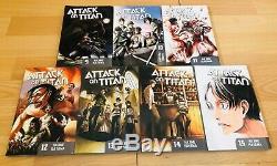 ATTACK ON TITAN 1-22 Manga Collection Complete Set Run Volumes ENGLISH RARE