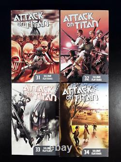 ATTACK ON TITAN Complete English Series Set (Volumes 1-34) Kodansha Manga