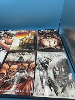 Attack on Titan #1-34 Complete Series Manga Lot Set