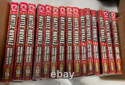 Battle Royale Volumes 1-15 Complete English Manga Set Series by Takami & Taguchi