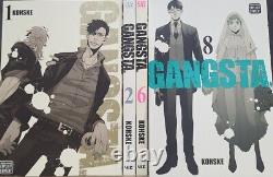 Gangsta English Manga Volumes 1-8 By Kohske Brand New from Viz complete set