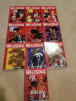 Hellsing Manga Complete Series Set 1-10 English Dark Horse 1st Edition UNREAD