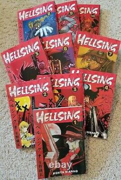 Hellsing Manga Complete Series Set Lot 1-10 English Dark Horse OOP Kohta Hirano