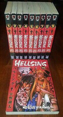 Hellsing Manga Complete Set Volumes 1-10 English lot Dark Horse Kohta Hirano
