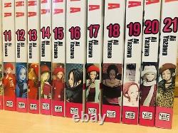 NANA 1-21 Manga Set Collection Complete Run Volumes ENGLISH RARE OOP AI YAZAWA