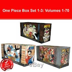 One Piece Complete Box Set 1-3 Volumes 1-70 by Eiichiro Oda Anime & Manga pack