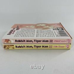 Rabbit Man, Tiger Man Complete Set Manga Book Lot English Vol 1-2 Yaoi OOP RARE